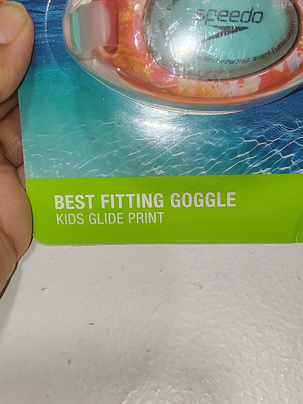 Speedo Kids Glide Print Swim Goggles Amber Wave Bright,Ages 3-6 Best Fit New NWT